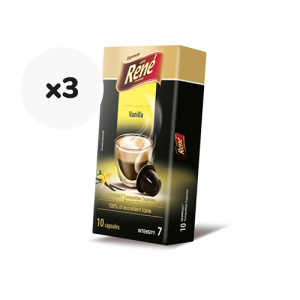 RENE Waniliowa kawa 3x 10 kapsułek do Nespresso®*