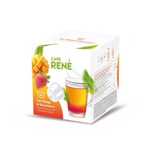 RENE Mango truskawka herbata 16 kapsułek do Dolce Gusto®*